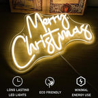 WLHOPE Merry Christmas Neon Sign Dimmable Neon Signs For Wall Decor Led Lights For Christmas Bar Man Cave Club Party Room Shop Window Bedroom Decoration Gifts USB Powered 12.6x16.14in