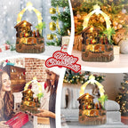 VCUTEKA Christmas Village Houses, Nativity Scene with Crystal Angel and Rotating Sheep Lighted Musical Christmas Village Collectible Building for Xmas Indoor Decorations or Holiday Table Displays