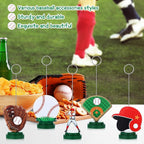 5 Pcs Baseball Photo Balloon Holder Table Centerpieces Holders Baseball Themed Decoration Place Card Holder Photo Clips Holder for Home Birthday Wedding Party Decor