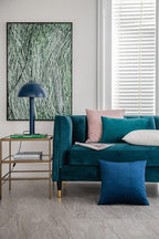 12x20 Throw Pillow Cases Teal: 2 Pack Cozy Soft Polyester Rectangular Decorative Pillow Covers for Farmhouse Home Decor