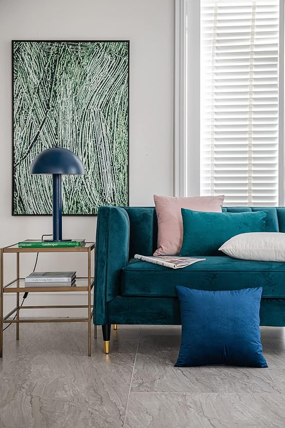 12x20 Throw Pillow Cases Teal: 2 Pack Cozy Soft Polyester Rectangular Decorative Pillow Covers for Farmhouse Home Decor