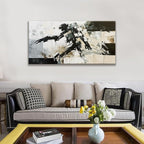 TAIJXAGSG Modern Wall Art Minimalist Abstract Wall Art Prints Painting Cool Robot Black White Canvas Art Wall Decor Picture For Bedroom Office Living Room Home Wall Decor 24"X48"