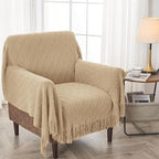 inhand Knitted Throw Blanket for Couch and Bed, Soft Living Room Home Decor Knitted Blanket with Tassel, Outdoor Lightweight Breathable Summer Blanket, Farmhouse Warm Woven Decorative, 50"x60"