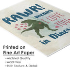 RAWR! Means I Love You In Dinosaur Art Print - 8x10 | Charming and Playful Art Print | Perfect for Kids' Rooms, Playrooms, or Nurseries | Unframed Dinosaur-themed Wall Art