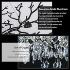 Modern Black Crystal Tree Branch Chandelier, 10-Light 30" Black K9 Crystal Chandeliers for Dining Room, Round Chandelier for Living Room,High Ceiling,Kitchen Island,Foyer,Staircase