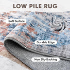 2x6 ft Runner Rugs for Hallway Non Slip Washable Hallway Runner Kitchen Bedroom Entryway Laundry Room Rug Long Easy Maintain Durable Low Pile Modern Abstract Colorful