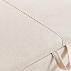 Furniliving Storage Ottoman Bench for Bedroom, Upholstered End of Bed Bench with Solid Wood Legs Modern Shoe Storage Bench Indoor Bench for Living Room Entryway Bench Furniture,Beige, Linen