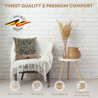 Charlotte Home Furnishings Throw Pillow Covers 16x16 in, Green Tree Decorative Couch Pillow Covers, Boho Decor European Tapestry Cushion Cases, Living Room Cozy Home Decor, Jacquard Woven Soft Cotton