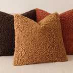 Foindtower 2 Pieces 20x20 Inch Orange, Faux Fur Throw Pillow Cover Accent Sherpa Furry Pillow Covers Fuzzy Soft Pillowcases Cozy Sheepskin Decorative Fleece Cushion Case for Bed Couch Living Room