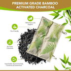 Hanging Bamboo Charcoal Natural Odor Absorber for Clothing, Closets, Wetsuits, Gym Bags & More – Fragrance-Free, Chemical Free, Reusable, Long-Lasting (3-Pack)