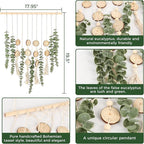 Artificial Eucalyptus Wall Decor Fake Greenery Leaves Stems Home Decor Wall Hanging Plants Boho Rustic Farmhouse Decor for Bedroom Kitchen Dining Room Livingroom Bathroom Livingroom (Small)