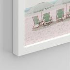 SIGNWIN Framed Collage Print Gallery Set 1980s Retro Miami Wall Art, Set of 4 Beach Landscape Wall Decor Prints, Nature Wilderness Wall Décor for Living Room, Bedroom - 11"x14" White