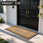 Yimobra Welcome Mat, Heavy Duty Sturdy Door Mats for Home Entrance Outdoor Indoor, Front Doormat for Outside Patio Floor Entry Porch Garage Office, Waterproof, Low Profile, 47 x 24, Yellow