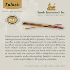 Tulasi Incense Sticks Set of 12 Scents (180 Sticks) Variety Natural Fragrances - Lavender, White Sage, Patchouli, Rose, Chakra, Mantra, Sandalwood, Palo Santo, Fruit for Meditation & Positive Vibes
