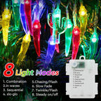 21FT [ 8 Modes & Timer ] Chili Pepper String Lights 40LED Fairy Lights Battery Operated for Indoor Outdoor Garden Pool Birthday Mexican Party Wedding Christmas Summer Tropical Decor