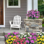 Artificial Impatiens Bouquet Flowers for Outdoors Silk Faux Flowers for Outdoor Impatiens Plants Decor Indoor Planters Kitchen Planters and Balcony Decorations 2PCS (Purple)