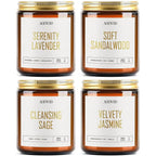 AOOVOO Candle Set - 4PC Scented Candles, 28 oz Soy Candles, Soy Candle for Home Scented, Lavender/Sandalwood/Jasmine/Sage