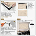 SIGNWIN 46"x72" Extra Large Framed Wall Art Vintage Botanical Sketch with Detailed Floral Pattern, Classic Nature Illustration for Home Living Room Bedroom Decor (Frame Assembly Required)