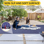 Marine Carpet,5 FT x 10 FT Deep Blue Indoor Outdoor Carpet 0.2" Thick Boat Carpet with Water-Proof TPE Backing, Non-Slide Outdoor Marine Carpet Roll for Home, Patio, Porch, Deck