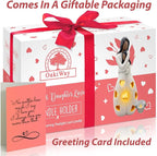 OakiWay Mother-Daughter Love Candle Holder Statue with Flickering LED Candle | Hand-Painted (Dark) - Unique Gifts for Mother's Day, Christmas, Birthday | Greeting Card Included