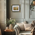 8x10 Vintage Picture Frame with Embossed Flower Design, Green Ornate Frame for 8x10 or 5x7 Pictures with White Mat, Hand-Crafted Resin Antique Frames for Tabletop & Wall Hanging, Home Decor (Green )