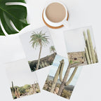 SIGNWIN Adhesive Canvas Poster Desert Landscape Tropical Palm Tree Saguaro Cactus Nature Wilderness Photography Modern Art Decorative Zen Relax/Calm Multicolor Scenic for Bedroom - 12"x16"x4