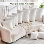 Feathers Down Throw Pillow Inserts 28x28, Set of 2, 100% Organic Cotton Shell, Soft Decorative Euro Pillow Insert for Living Room Sofa, Couch, or Bed (White)