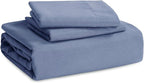 Bedsure Slate Blue Duvet Cover Full Size - 3 Pieces Prewashed Extra Soft Cotton-Like Bedding Set, Includes 1 Duvet Cover 80x90 Inches with Zipper Closure & 2 Pillow Shams, Comforter Not Included