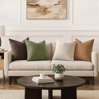 MIULEE Pack of 4 Decorative Textured Boucle Throw Pillow Covers 20x20 Inch Green Brown Accent Solid Pillow Cases Soft Couch Cushion Covers Modern Farmhouse Boho Chair Sofa Bed Livingroom Home Decor