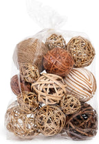 ANDALUCA Decorative Balls & Orbs Gold Natural Bag Bowl Filler Home Decor (Gold)