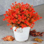 alyptus Artificial Fall Mums – 12 Bundles Fake Outdoor Fall Flowers with Greenery, UV Resistant No-Fade Faux Plants for Porch, Patio, Garden, Office & Thanksgiving Décor