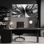 Large Abstract Canvas Wall Art Living Room Black Art Wall Decor for Office Teenage Boy Room Decor 29 x 59 Inch