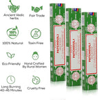 Satya Patchouli Incense Sticks, Satya Bng (Bangalore) Insenses 15gmx12 Pack with Raajsee Incense Holder Bundle, Satya Nagchampa Natural Incense