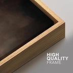 SIGNFORD Framed Canvas Print Wall Art Set Moody Dark Abstract Earth Tones Illustration Modern Art Decorative Nordic Nature for Living Room, Bedroom, Office - 16"x24"x2 Natural