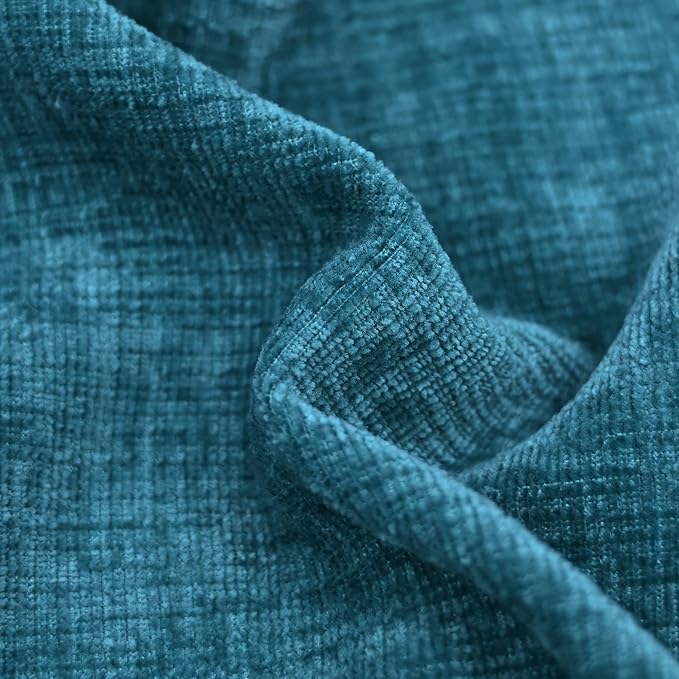 CaliTime Throw Pillow Covers Decorative 26 X 26 Inches Pack of 2 Cozy Chenille Cushion Cases for Couch Sofa Bed Living Room Home Ocean Blue