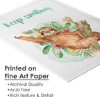 Sloth Art Prints (Set of 4) - Unframed - 11x14 | Perfect for Adding a Touch of Whimsy to Your Living Room, Bedroom, or Nursery | Ideal Wall Decor for Animal Lovers and Fans of Cute, Laid-back Decor