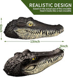 Floating Alligator Head,Alligator Head Decoy for Pool,Resin Crocodile Head for Swimming Pool and Pond,Deterrent Ducks,Predator,Heron etc,Outdoor Statues,Garden Home Decor Art