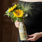 Levvohd Autumn Ceramic Vase Set of 3, Vintage Small Vases for Decor Home Your Kitchen Bedroom Living Room Bathroom Shelf Centerpiece Table Decorations (H 9.5" + H7.7 + H5.9)