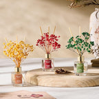 Airkeep Reed Diffuser Set of 3, Coconut Pineapple Lemon Eucalyptus Cranberry Apple Oil Reed Diffusers for Bedroom Living Room Office Aromatherapy Oil Reed Diffuser for Gift 50ml x 3