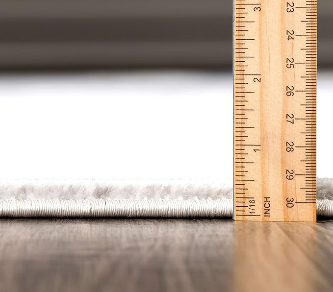 Abani Rugs Abstract Design 2' 6" x 6' Bedroom Rug - Grey, Brown & Blue Modern Multi-Dimensional Washable Area Rug