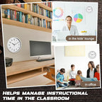 Inbagi 8 Pcs Wall Clock Large Silent Battery Operated Wall Clocks Modern Non Ticking Wall Clocks Bulk Decorative for Kitchen Office Living Room Home Bathroom Bedroom Classroom(White,10 Inch)