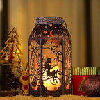 Solar Lanterns Outdoor Hanging Metal Bronze Moon Fairy Lantern, 1 Pack Waterproof Flickering Flameless Candle Mission Lights for Table,Pathway,Garden Gifts for Women, Mothers' Day Gift