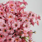 Uieke 72 Bundles Artificial Flowers for Outdoors UV Resistant Fake Silk Flowers No Fade Greenery Shrubs Plants for Outside Planter Home Garden Porch Window Box Spring Summer Décor (Pink)