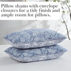 Southshore Fine Living, Inc. Paisley Quilt Queen Size Bedding Set, Full Size Quilted Coverlet, Boho Bedspread 3-Piece Set with Two Matching Pillow Shams, Full/Queen, Reversible Blue