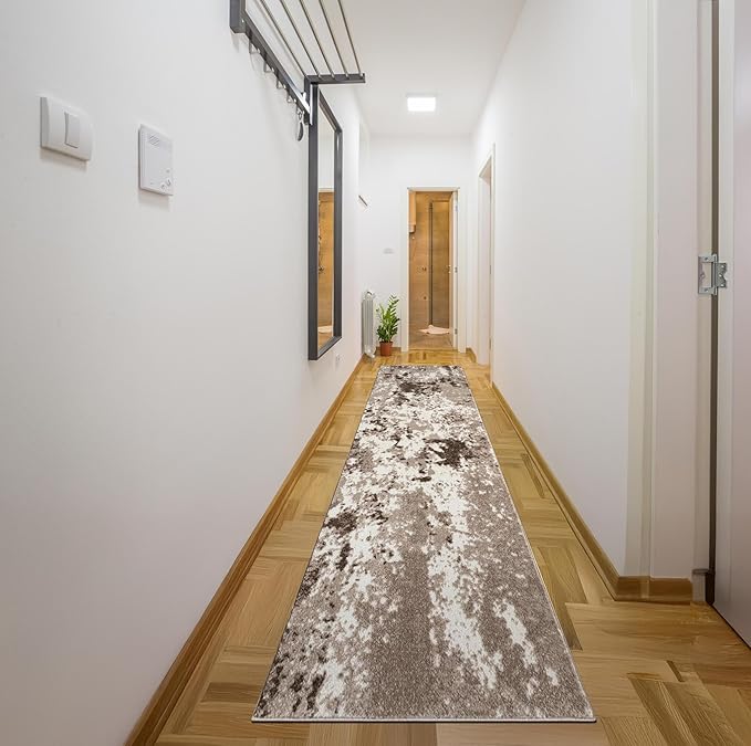 Keen Home Design Area Rugs - 2x16 Non-Shedding, Abstract Rugs for Kitchen, Living Room, Bedroom, Dining Room, Entryway - Size: 2'8" x 16', Multi