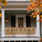 Artificial Faux Mums Fall Hanging Flowers for Outdoor Decoration,2 Pack Fake Silk Plants Daisy Realistic UV Resistant Summer Decor for Home Indoor Porch Patio Balcony Yard Autumn Decor (Brown Orange)