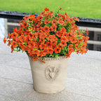 alyptus Artificial Mums for Outdoors – 12 Bundles UV Resistant Fall Flowers, Faux Outdoor Flowers & Fake Mums for Porch Decor, Planters, Thanksgiving, Halloween & Fall Decorations