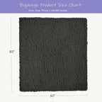 Bigacogo Chunky Knit Throw Blanket for Couch, 60x80 inches, 100% Hand Knitted with Thick Jumbo Chenille Yarn, Cozy Soft Large Rope Knot Cable Crochet Blankets for Sofa Bed Living Room, Dark Grey