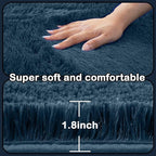 Area Rug 7x10 Living Room: 7x10 Rugs for Living Room-Navy Blue Shag Rug for Bedroom-Soft Fluffy Modern Indoor Soft Shaggy Fuzzy Floor Carpet (Navy Blue/7x10 Feet)