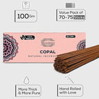100% Natural Copal Incense Sticks 100 gm Pack, Charcoal Free –– Organic Non Toxic Insence Sticks, Made with Flowers - Meditation Gifts for Spiritual Cleansing